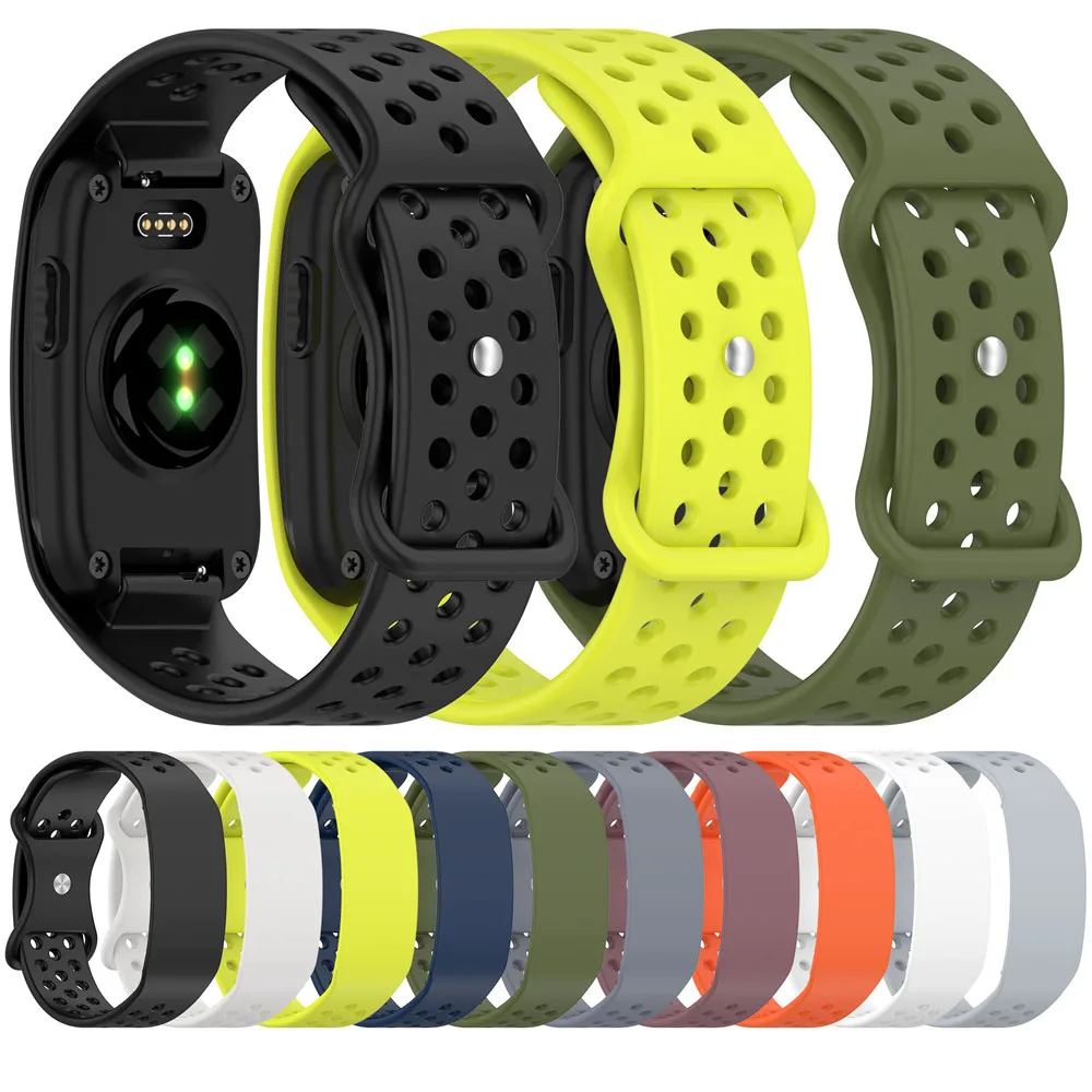 BEHUA Silikonarmband für Garmin CIRQA Smart Band mit Schnalle, atmungsaktives Sportarmband, Armband Garmin CIRQA SmartBand – Detail 6