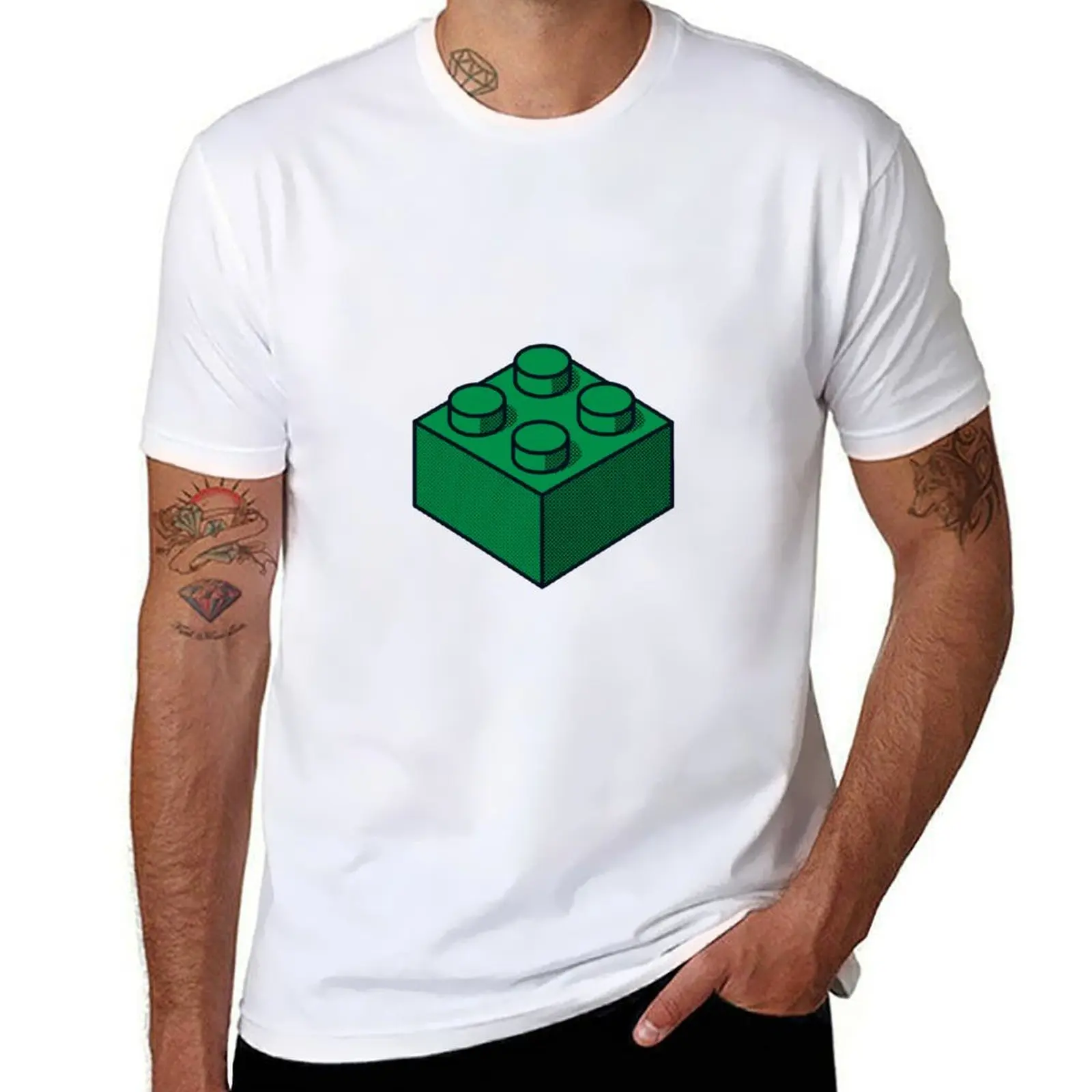 

Green Brick T-Shirt cotton man t-shirts clothes Luxury man funny gifts funny t shirts for men