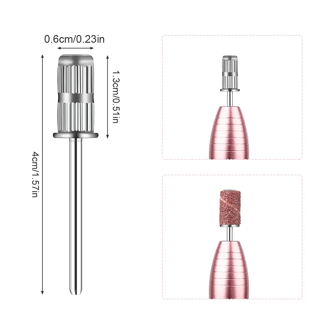 3/5/10pcs Nail Drill Bits Nail Drill Accessories Mandrel Bit Nail Sanding Drum For Sanding Bands