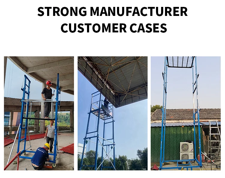 5M Automatic Electric Lifting Scaffold 300KG 500KG Mobile Scissor Lift Tables Work Platforms Steel Scaffolding
