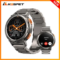 2024 KOSPET TANQUE T2 Smartwatch Bluetooth Call Relógio dos homens 5ATM À Prova D' Água Robusto Militar Rastreador De Fitness Relógios Inteligentes Para Homens relógios eletrônicos inteligentes AOD AMOLED originais