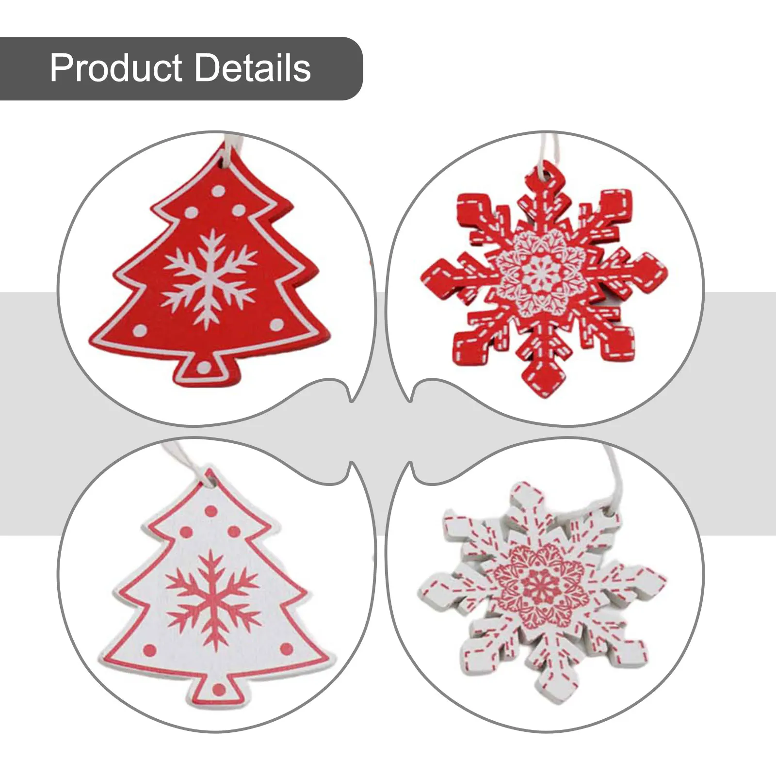 Christmas Tree Decoration Christmas Tree Ornaments Christmas Pendants Christmas Tree Pendants Pre-prepared Hanging Ropes