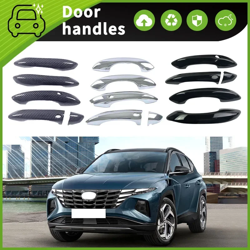 

Black Carbon Fiber for Hyundai Tucson L 2021-2023 Door Handle Cover Car Accessories car stickers car decorations car accessory