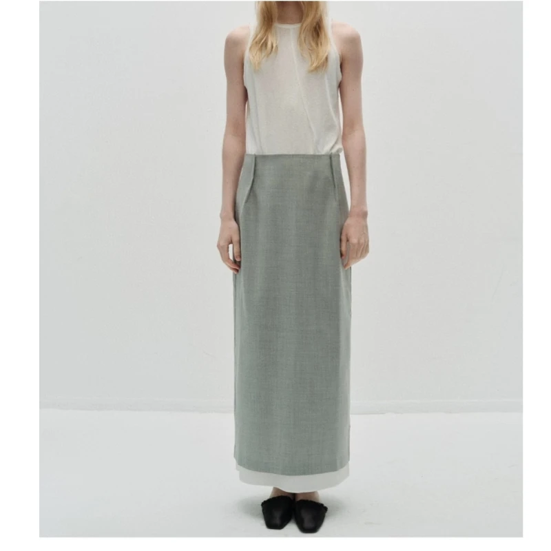 

2025 Spring/Summer New Nordic Women's Simple Flow Line Sleeveless Pure Cotton Tank Top