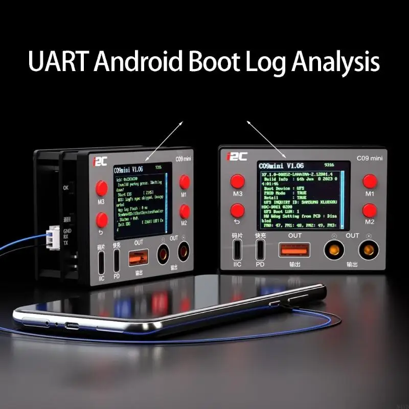 Waveform Ammeter Display for Phone Motherboards Problem Analysis Support Reading and Writing Tool Aluminum Housing M4YD