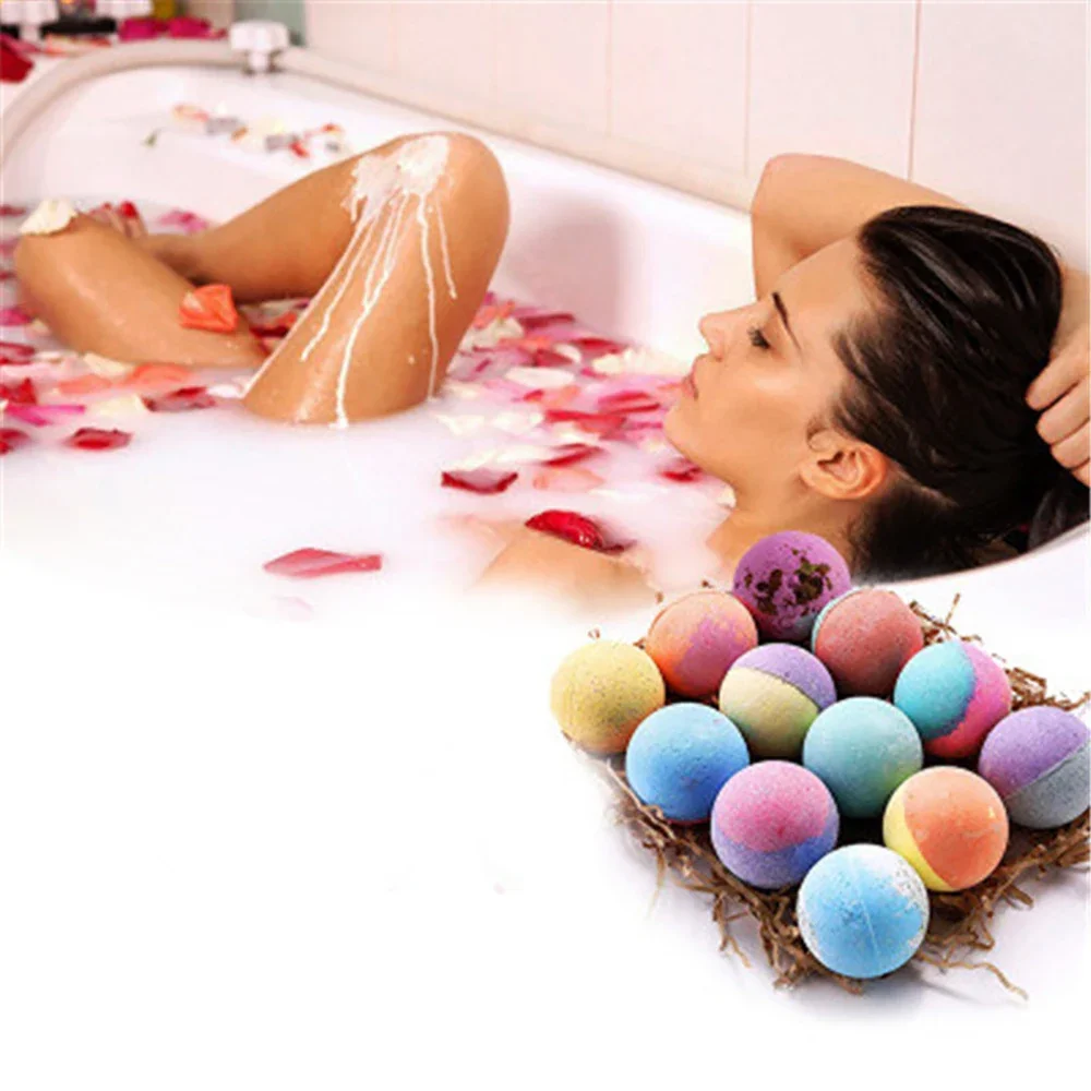 12pcs Natural Bath Bombs Gift Set for Women Wonderful Fizz Effect Bubble Spa Gift for Wife Girlfriend Mother