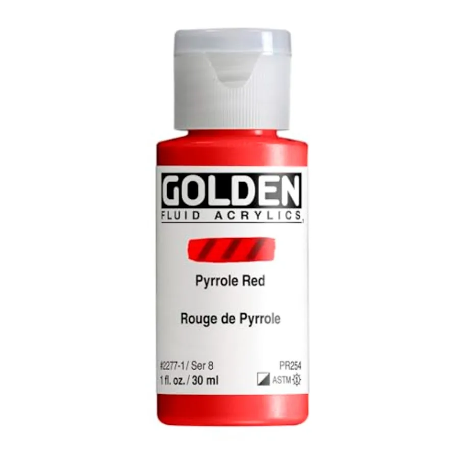 

Fluid Acrylics - Pyrrole Red - 1 oz Bottle