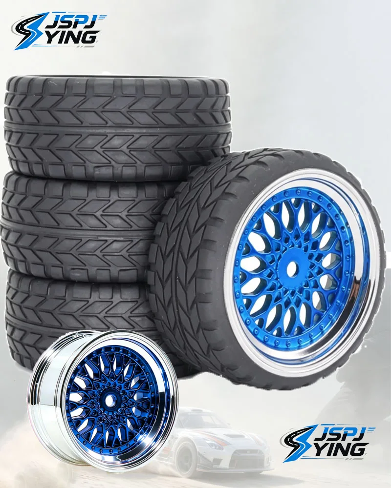 Hard Plastic Smooth RC Drift Tires 4Pcs Fit Wltoys 144001 124018 MJX 14301 14303 Traxxas HSP Tamiya HPI RC Drift Car Spare Parts
