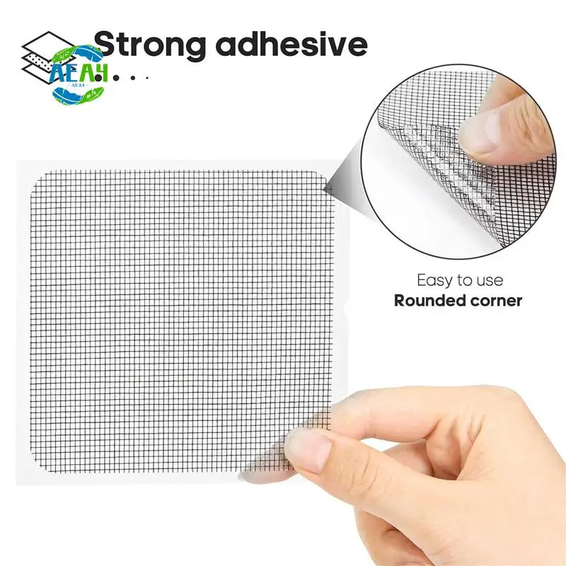 

AEA4-14 Sheets Window Screen Patches Repair Kit, 3 Sizes Window Screen Repair Kit For Mesh Screen Door, Screen Repair Tape