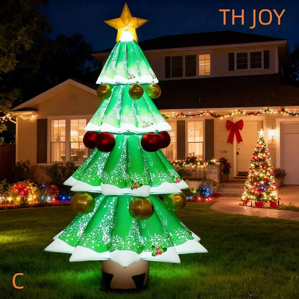 

Быстрый воздушный корабль до двери, украшение двора, надувная рождественская елка, индивидуальная рождественская елка со светом