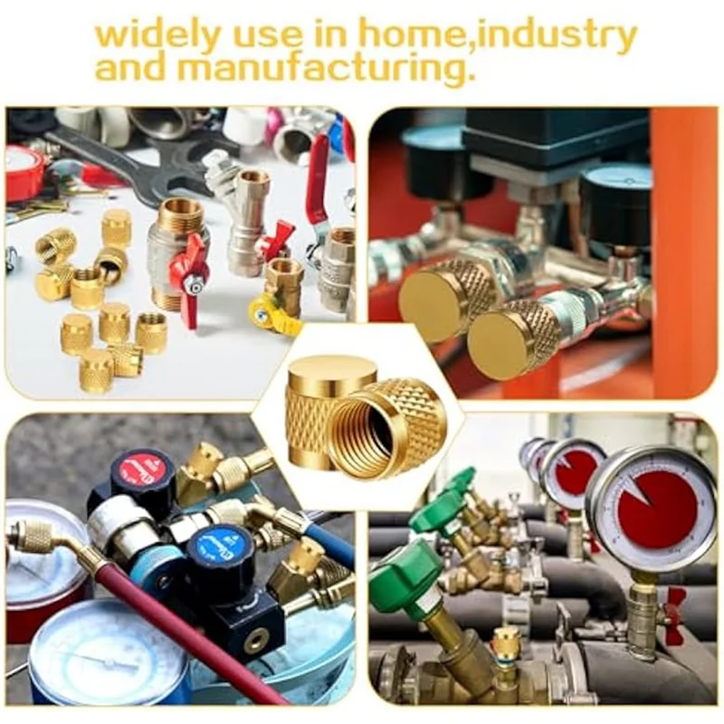 

AT44-60 шт. 1/4 раструбная крышка, круглые латунные фитинги, колпачки без кольцевой крышки, колпачки для клапанов HVAC для домашнего промышленного производства, компоненты