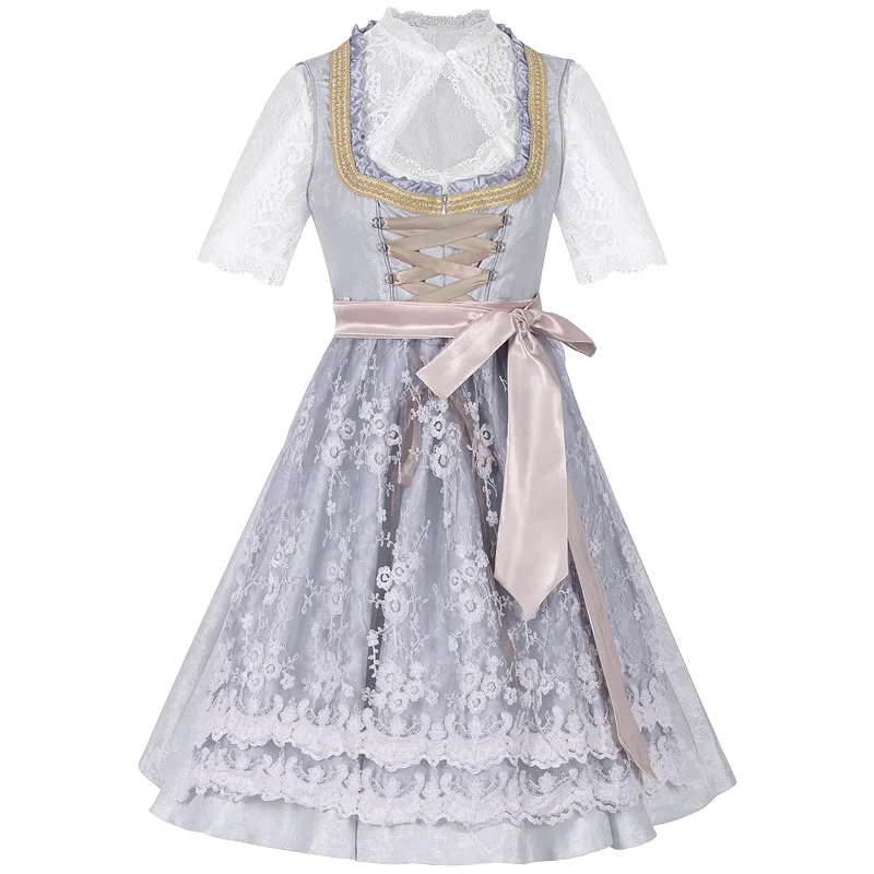 Costume de Festival de la Bière Allemande pour Femme Adulte, Robe d'Halloween, Uniforme Oktoberfest, ixde Barrage, Cosplay de Bavière