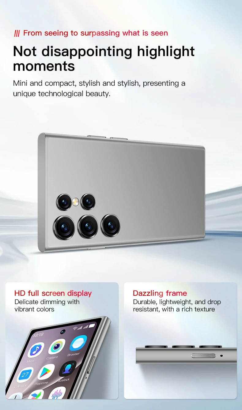 ONEMYTH S25 Pro 3G Smartphone 4.0inches MTK 2GB RAM 16GB ROM Dual SIM Card 5MP 2000mAh Type-C Android Cellphone Face Unlock