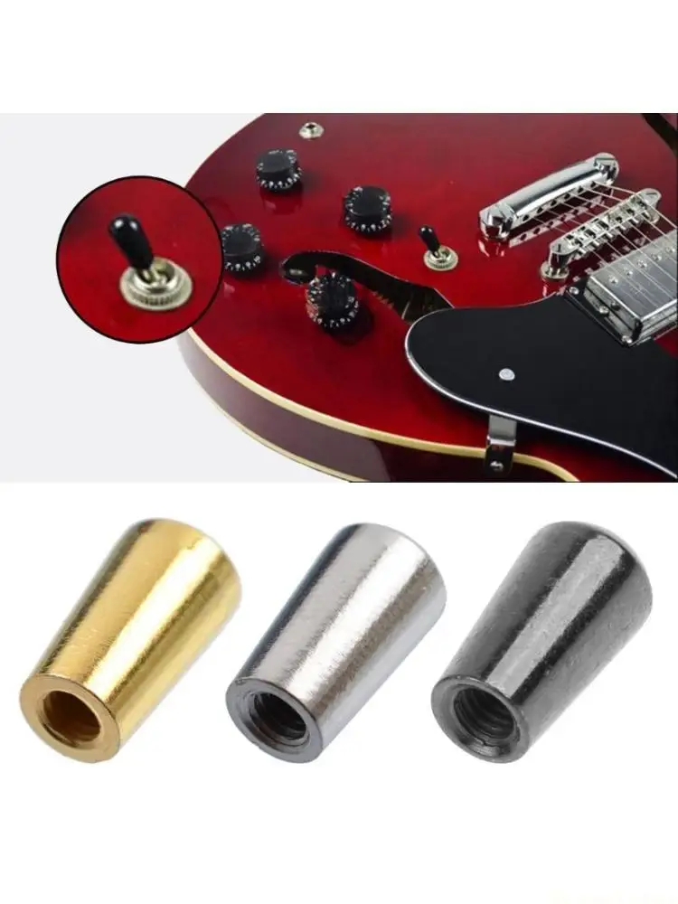 31BE 5 Pcs Metal Guitars Toggle Switches Tip 4mm Screw Thread Knobs Tip Button