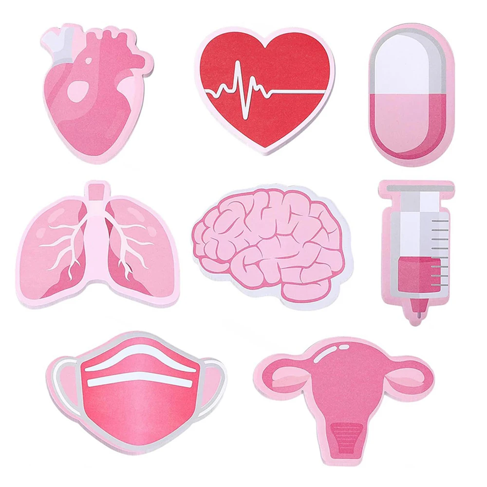 

Self-adhesive Nurse Sticky Notes Funny Medical Diary Memo Pad Doctor Heart Post Notepads Girl Stationery Checklist Planner To Do