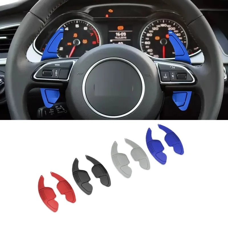 

Car Steering Wheel Paddle Shifter Paddles Extension DSG Styling For Audi A4 B8 A3 8P S3 A5 A6 S6 C6 Q5 A8 R8 TT TTS MK2 8J