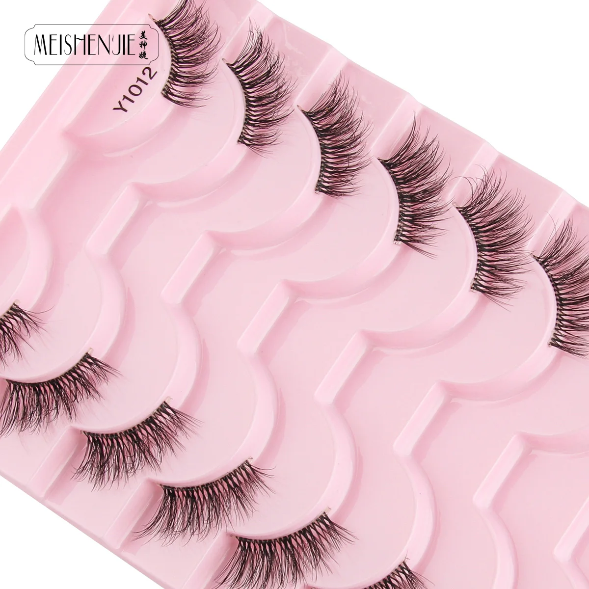 3/10 Faux Cils Soft Half Lashes Natural Long 3D Mink False Eyelashes Makeup Tool Extension Fluffy Fake Eyelash Wholesale Cílios