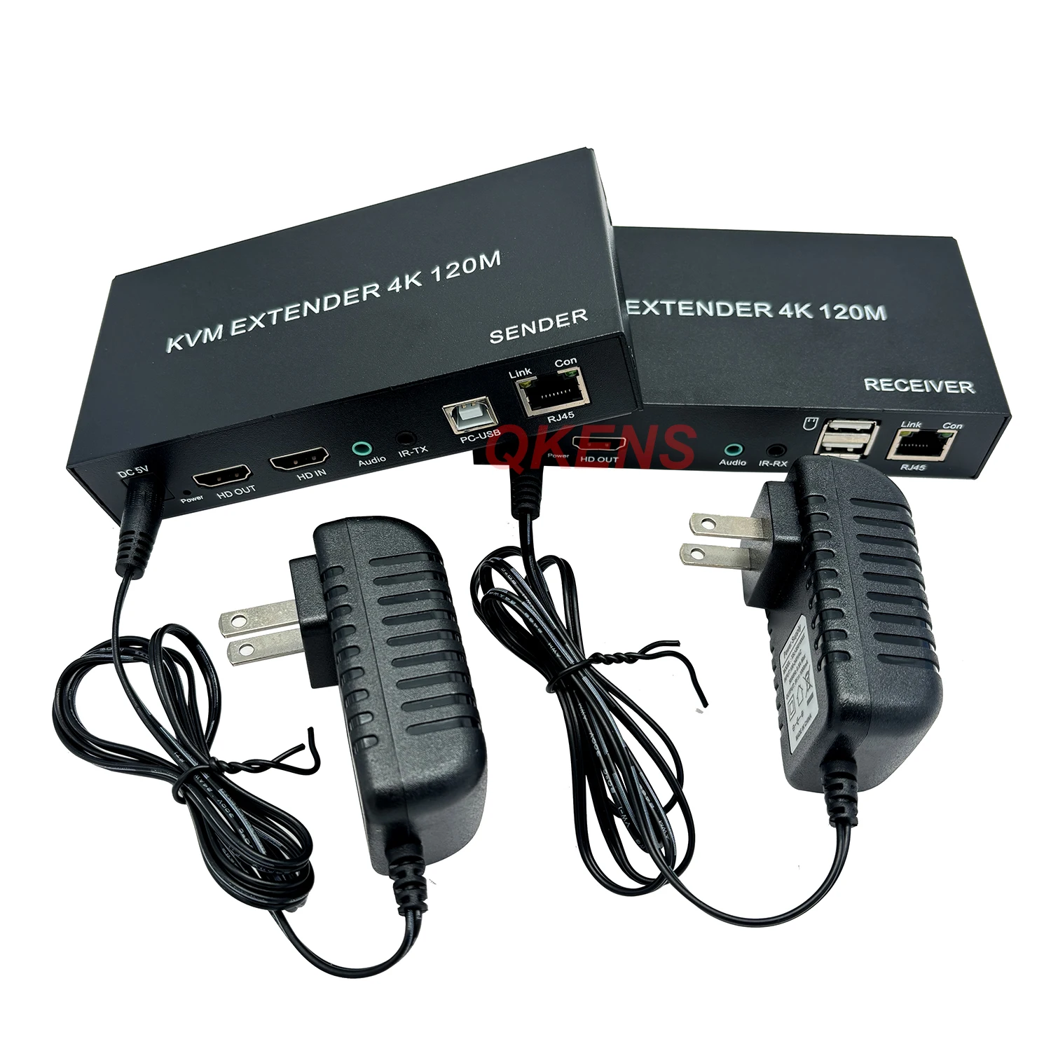 4K 120m HDMI KVM Extender Via Cat5e Cat6 Rj45 Ethernet Cable Video Converter Transmitter and Receiver Support USB Keyboard Mouse