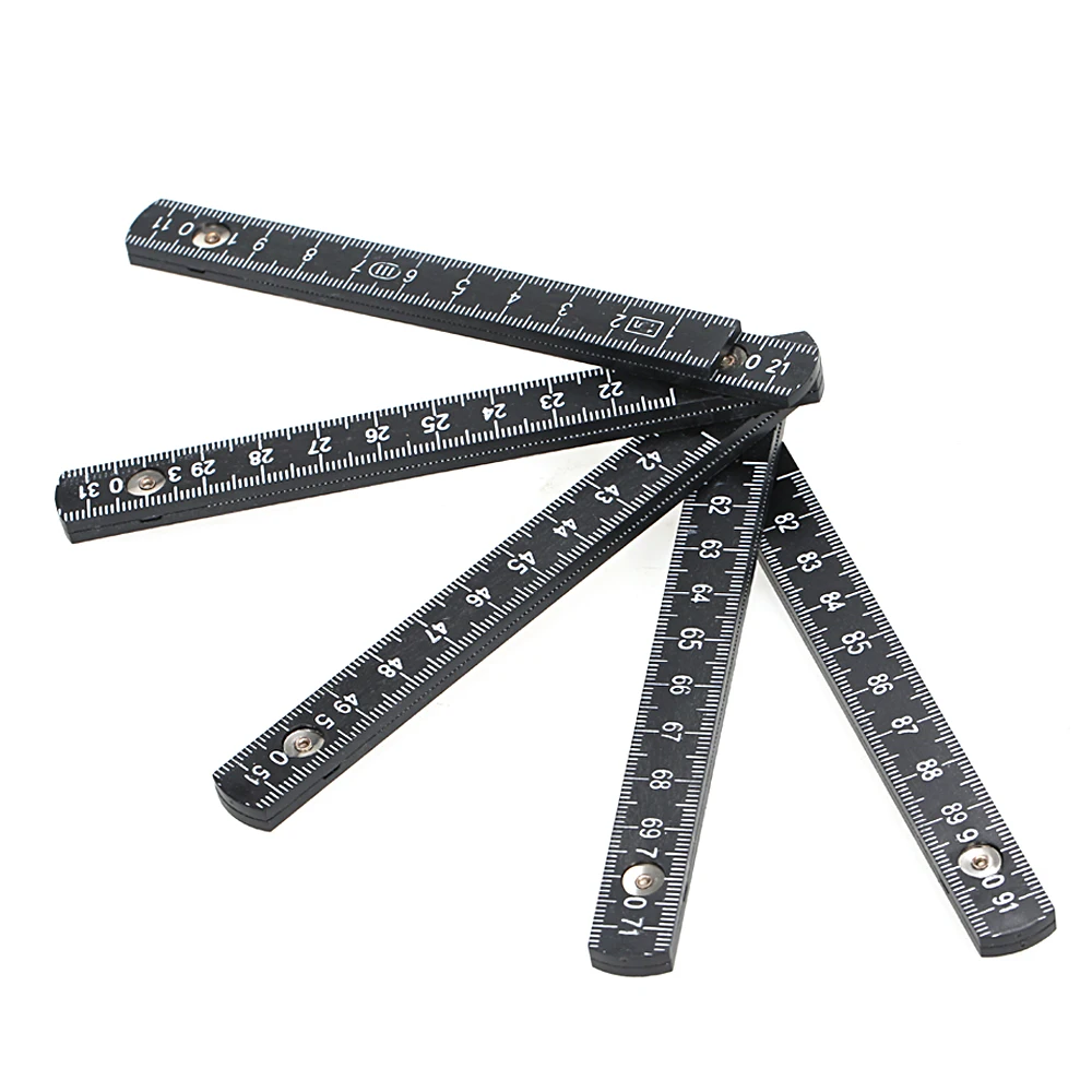 

1M/2M Folding Meter Stick with 10 Lock Joints Plastic Foldable Ruler for Metric Measurement System Lightweight Measuring Tool