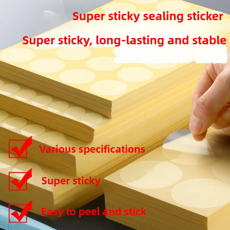 ملصقات ختم مستديرة شفافة فائقة اللزجة لصندوق هدايا السنة الجديدة، ملصقات صندوق الطائرة، نقاط غراء الزيت #2