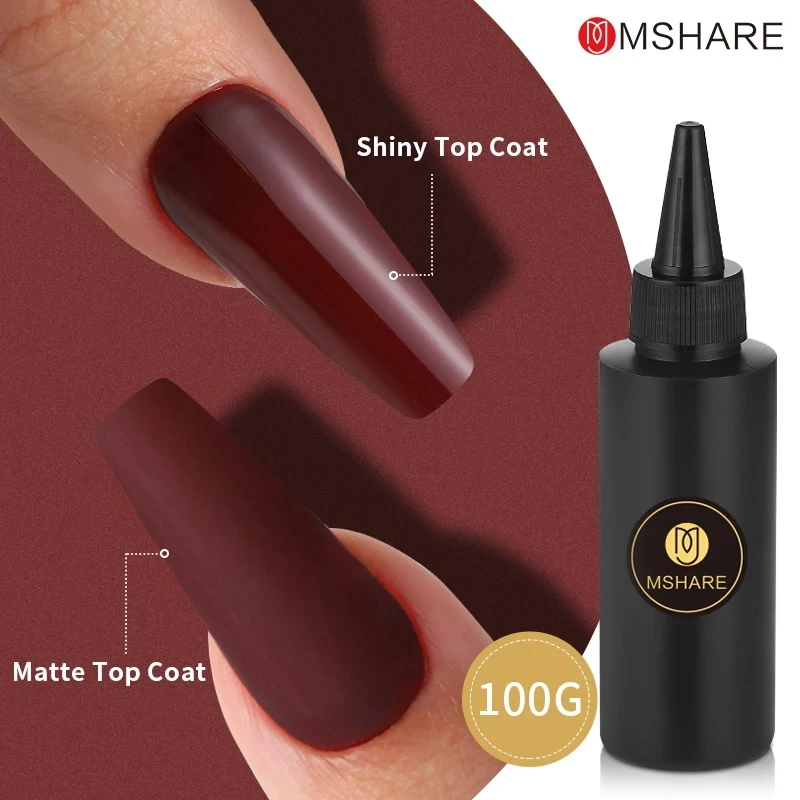 Mshare 100ml mattes Dec klack Gel politur UV-Gel für Maniküre kein Wisch gel glänzender Dec klack semi permanente Nagel kunst