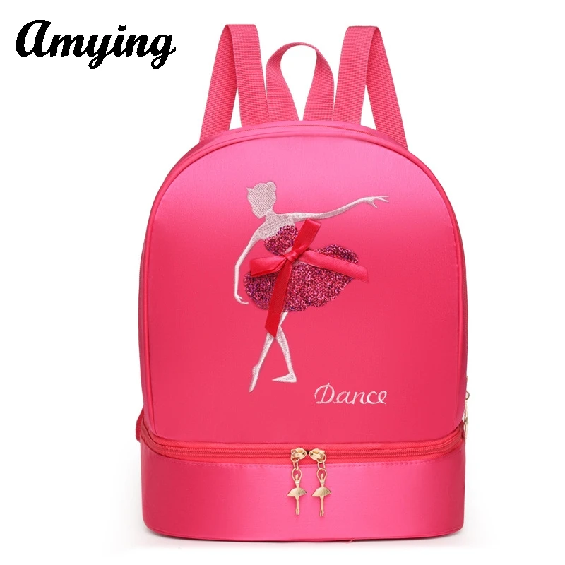 2024 Kids Back Pack Kids Dance Backpack Children School Bag Girls' Latin Storage Toddler Dance Shoulder Bag Ballet Dance Bags