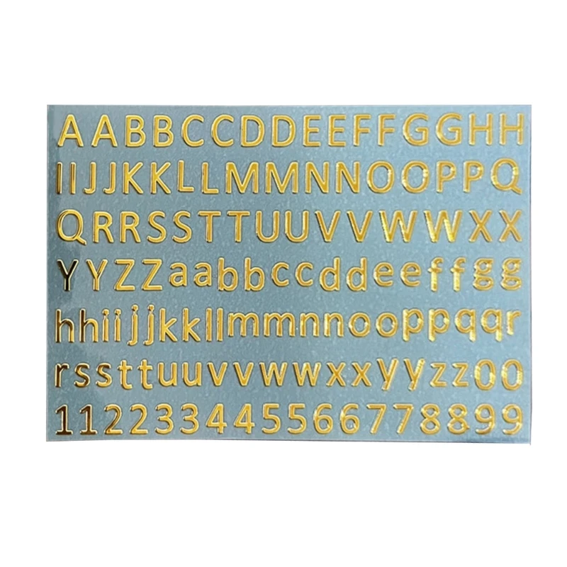 517F Small Letter Alphabet Stickers Mini Numbers Stickers Self Adhesive Stickers for Epoxy Resin Art DIY Crafts Scrapbook