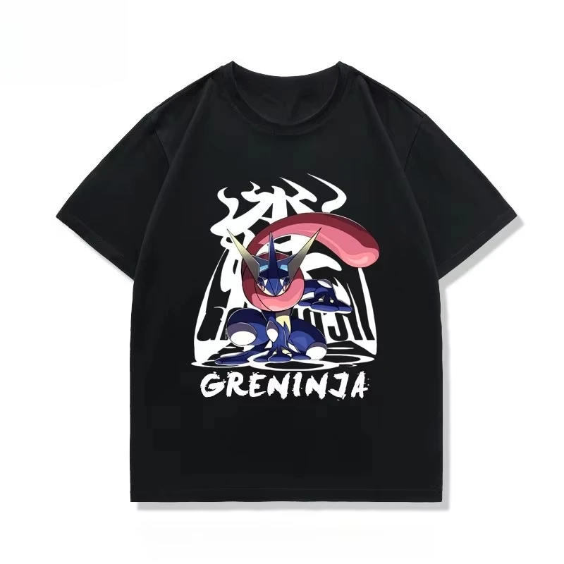 

Cool Pokémon Greninja Cartoon Hand-painted Japanese T-shirt for Men and Women Summer New Harajuku Loose Casual Short-sleeved Top