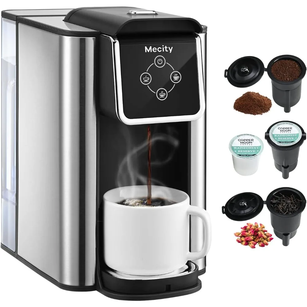 

Multi-Function Coffee Tea Maker - K-Cup Compatible 50 Oz Removable Reservoir 1150W Single Serve Machine