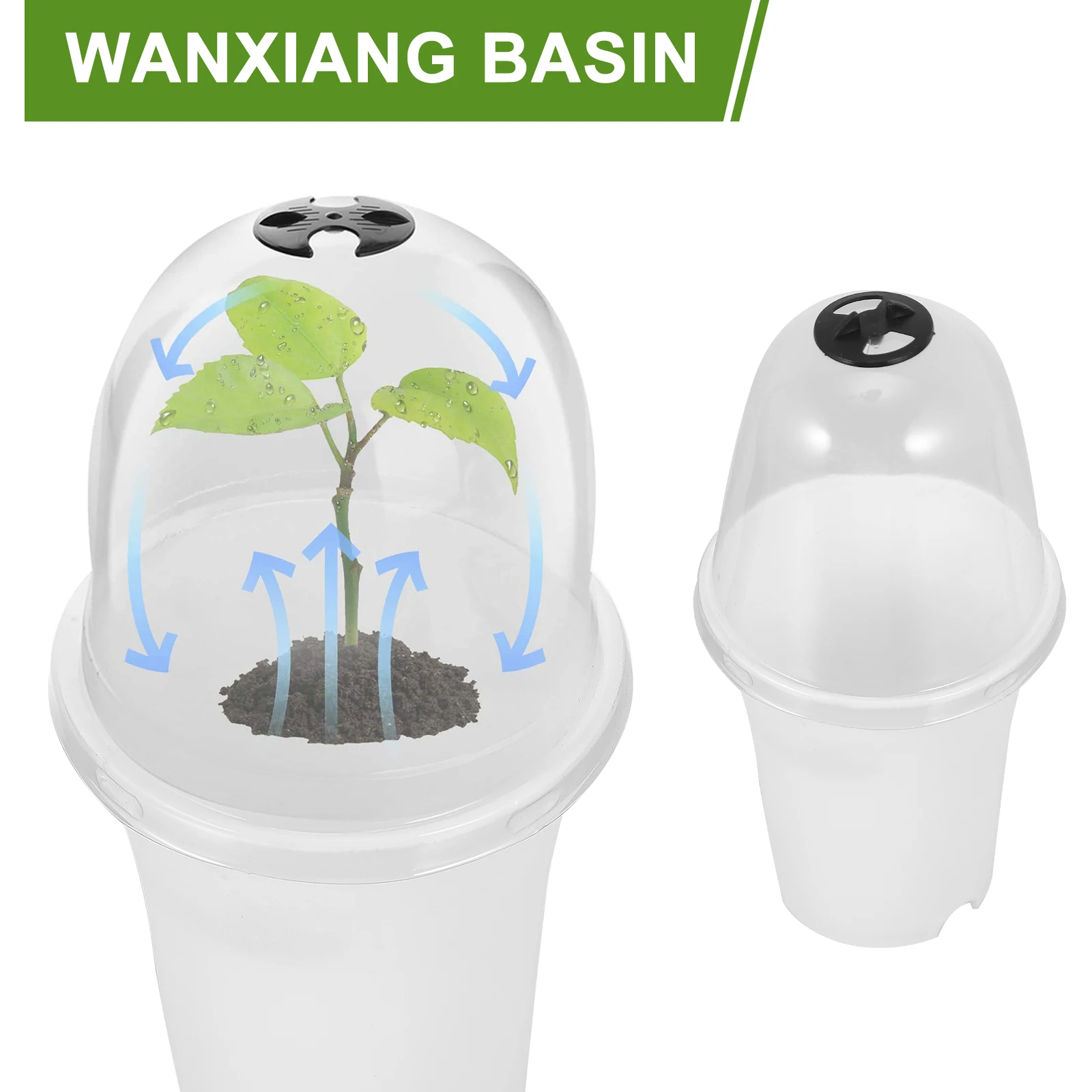 

2pcs Plastic Flower Pots Round Garden Drainage Hole Sturdy Succulent Planting Containers For Indoor Outdoor Use