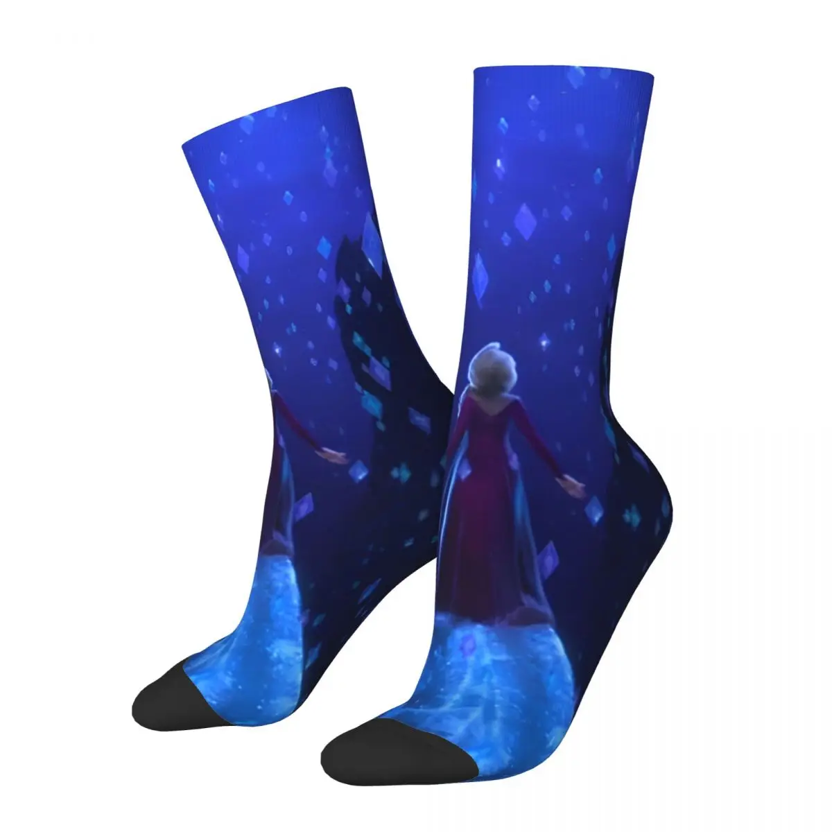 Hip Hop Vintage Spirits Awake Crazy Men's compression Socks Unisex Disney Frozen Elsa Harajuku Seamless Printed Funny Crew Sock