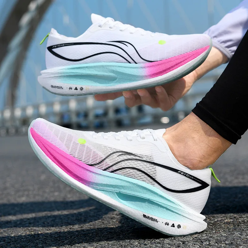 

Men's Shoes Breathable All-match Mesh Shoes Sports Carbon plateShoes Men's All-match Wear-resistant Running Shoes for Men