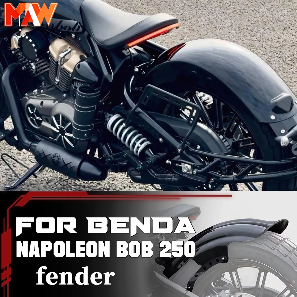 

Extended Rear Mudguard PP Plastic Rear Fender Sand & Splash Guard Mod Parts For BENDA Napoleon bob 250 Motorcycle