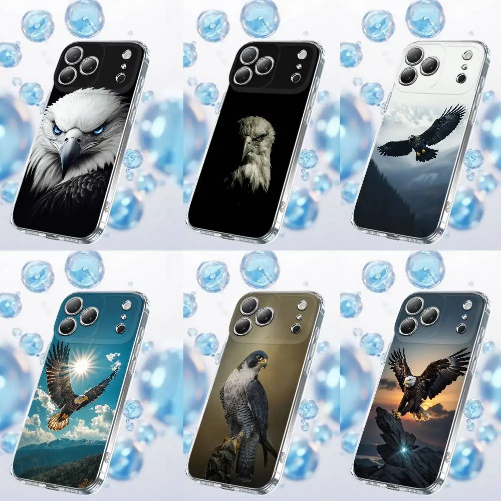 

Eagle Hawk Falcon Bird Phone Case For iPhone 17,16,15,14,13,12,11 Plus,Pro,Max,Plus,E,SE4,Air,Mini Transparent