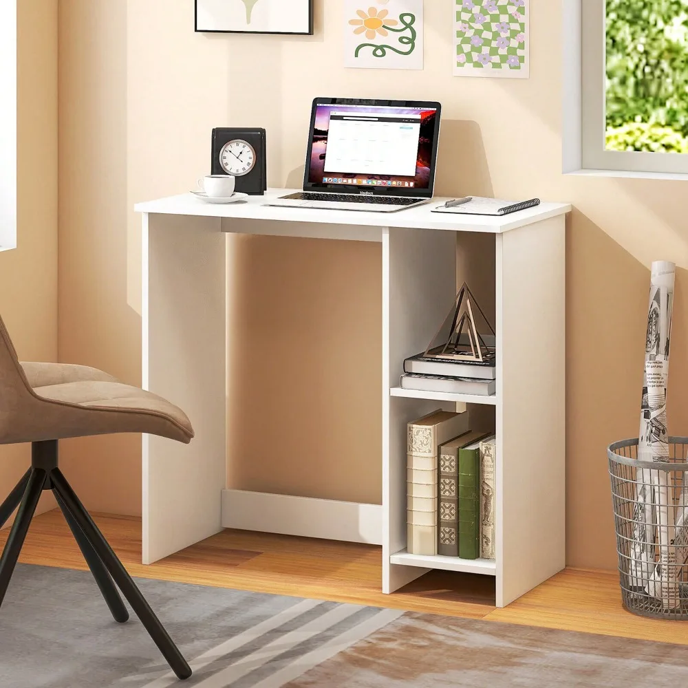 

31.5'' Small Computer Desk Home Office Study Writing Desk With 2 Compartments