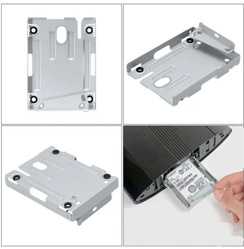 Aipinchun Hard Disk Drive Bays Base Tray HDD Mounting Bracket Support for Sony Playstation 3 PS3 Slim 4000 With Screws