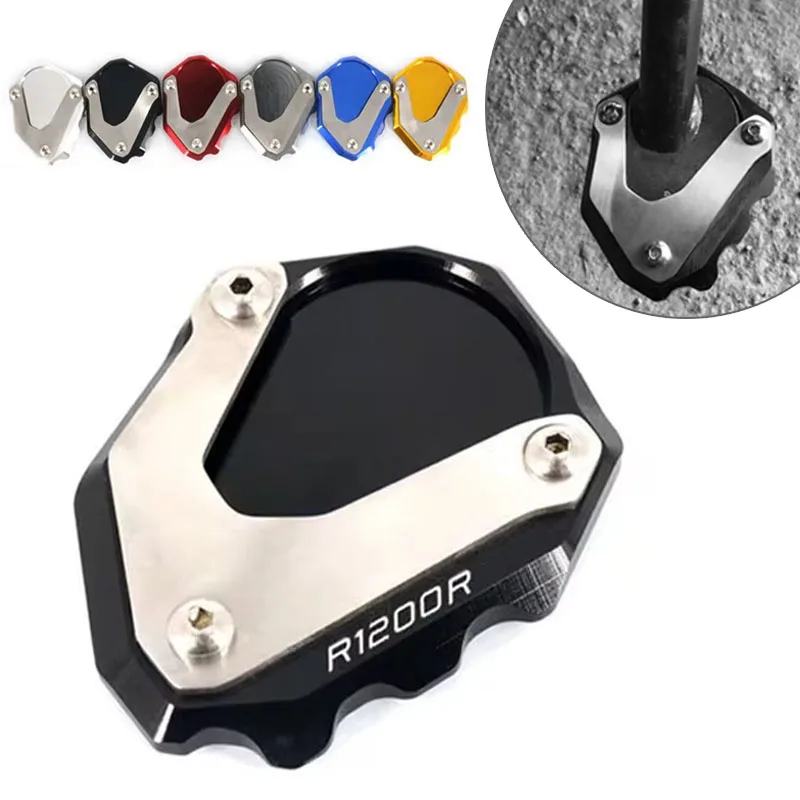 Motorcycle Kickstand Foot Side Stand Extension Pad Support Plate Enlarge For R1200R R 1200R 1200 R 2006-2014 2012 2013