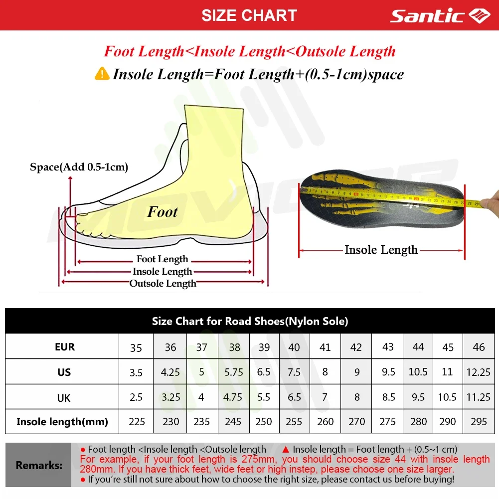 Santic Women / Men's Road Bike Shoes with Carbon Fiber+Nylon Outsole Cycling Lock Shoes Pro Competitive Bicycle Sneakers for Men