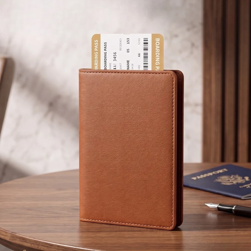 Fashion Multi Card Slot Leather Passport Cover for Women Men Travel Passport Holder with Credit Card Slots Passport Wallet