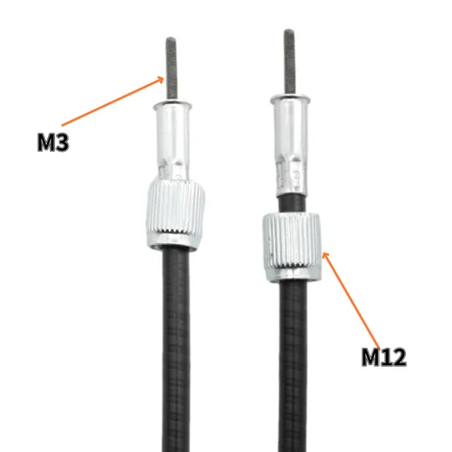 Imagen 2 del producto Cable de velocímetro de doble cabeza para motocicleta, rosca M12 para piezas de scooter, 80-140 cm de largo