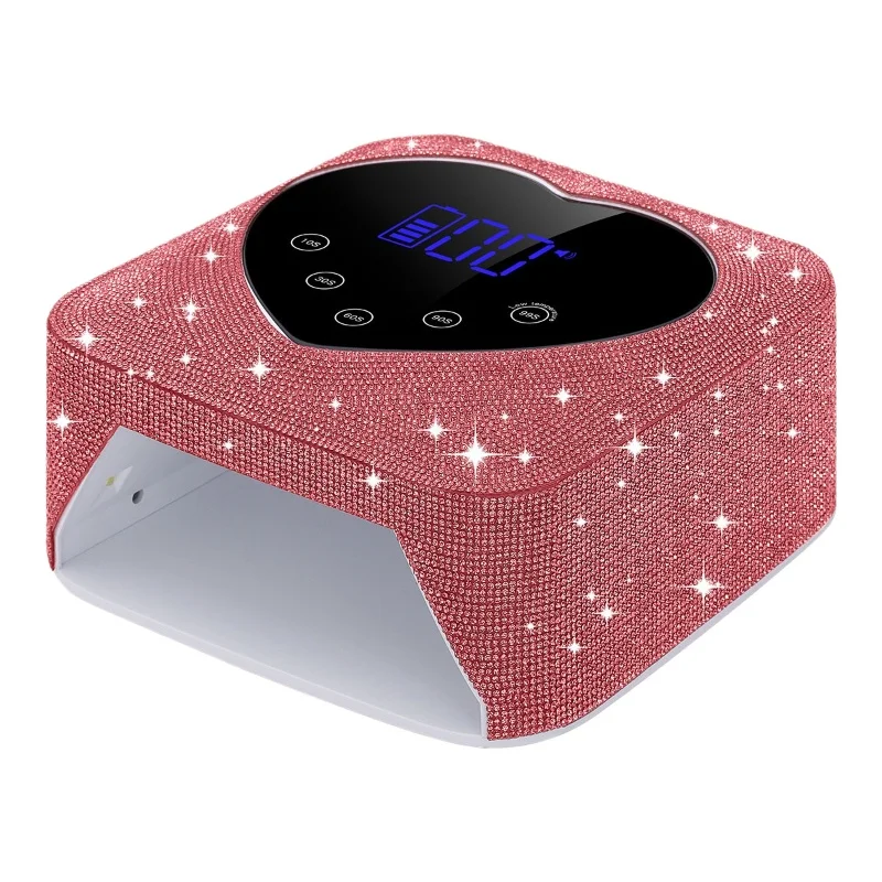 

Rechargeable manicure phototherapy light sticker pink diamond manicure light high power storage baking dryer