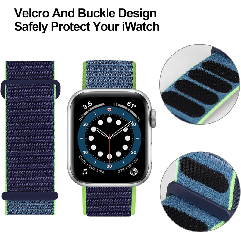 Nylon Strap For Apple Watch Ultra 2 Band 49mm 45mm 44mm 42 46mm 38 40mm 41mm correa Nylon bracelet iwatch series 10 9 8 7 6 5 SE