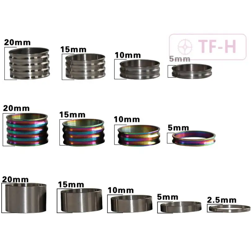 2.5/5/10/15/20MM Titanium Alloy Ti Spacer 1-1/8