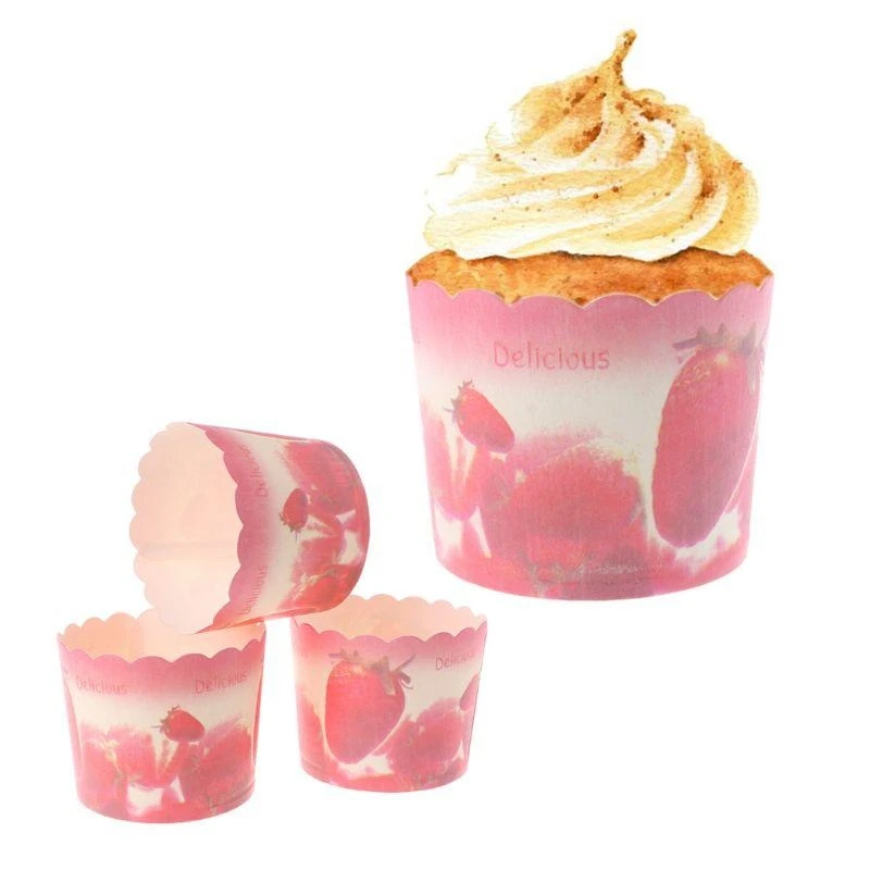 

E06B 50PCS Paper Cake Cup Cupcake Wrapper Muffin Baking Wedding XMAS Party