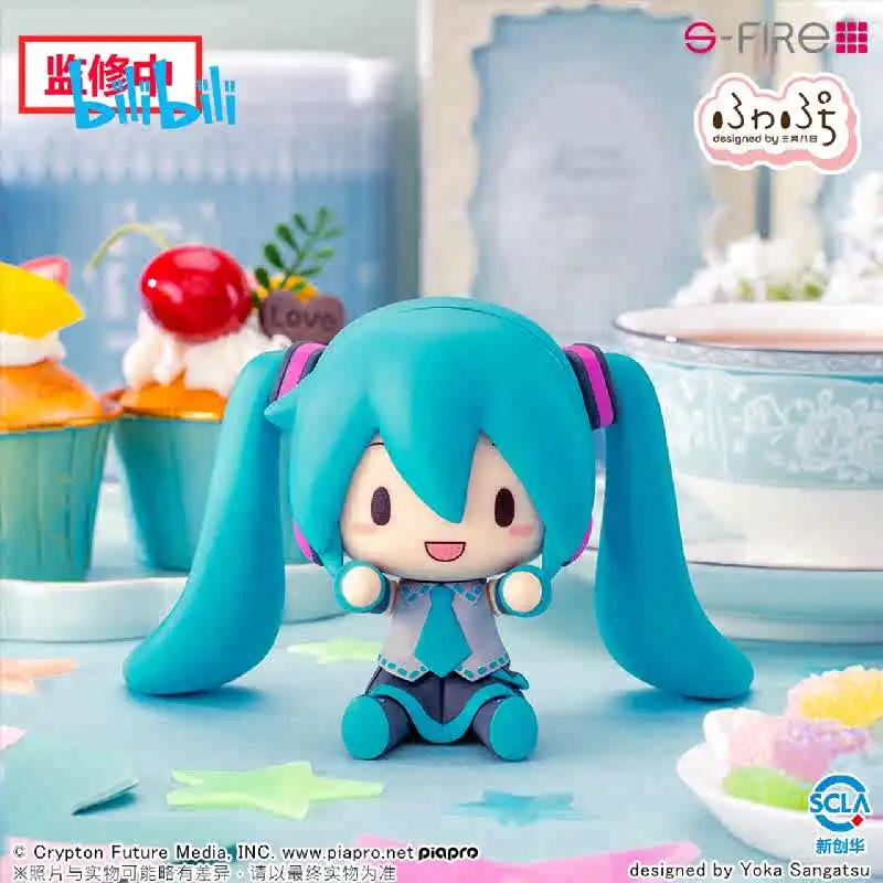 Figuras de Anime genuinas de Hatsune Miku versión Q muñecas en miniatura de PVC colección de figuras de acción DIY emoticonos decoraciones creativas regalo