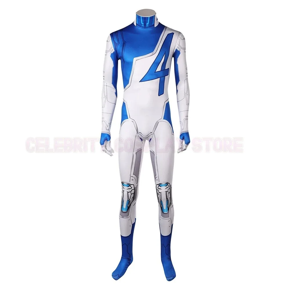 New 2025 Mister Fantastic Reed Richards Cosplay Costume Boy Adult Men Coat Jumpsuit Carnival Superhero Uniform Bodysuit Outfits