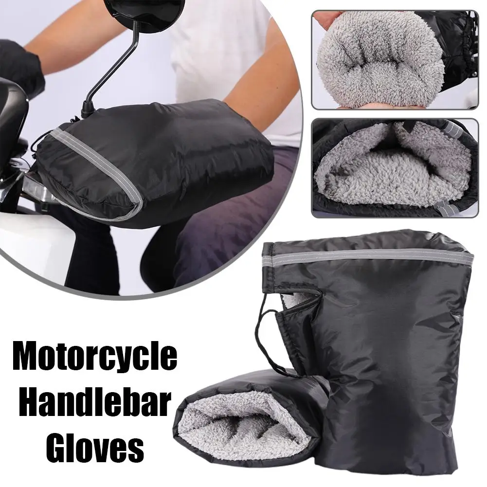 NEW Motorcycle Handlebar Gloves Waterproof Windproof Motocycle Electric Scooter Winter Gloves Gloves Vehicles Reflective Mo A5E1