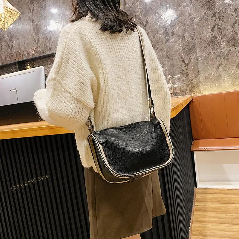 

100% Genuine Leather Simple Underarm Bags for Women Luxury Trend Shoulder Handbags Branded Trending Crossbody Hand Bag