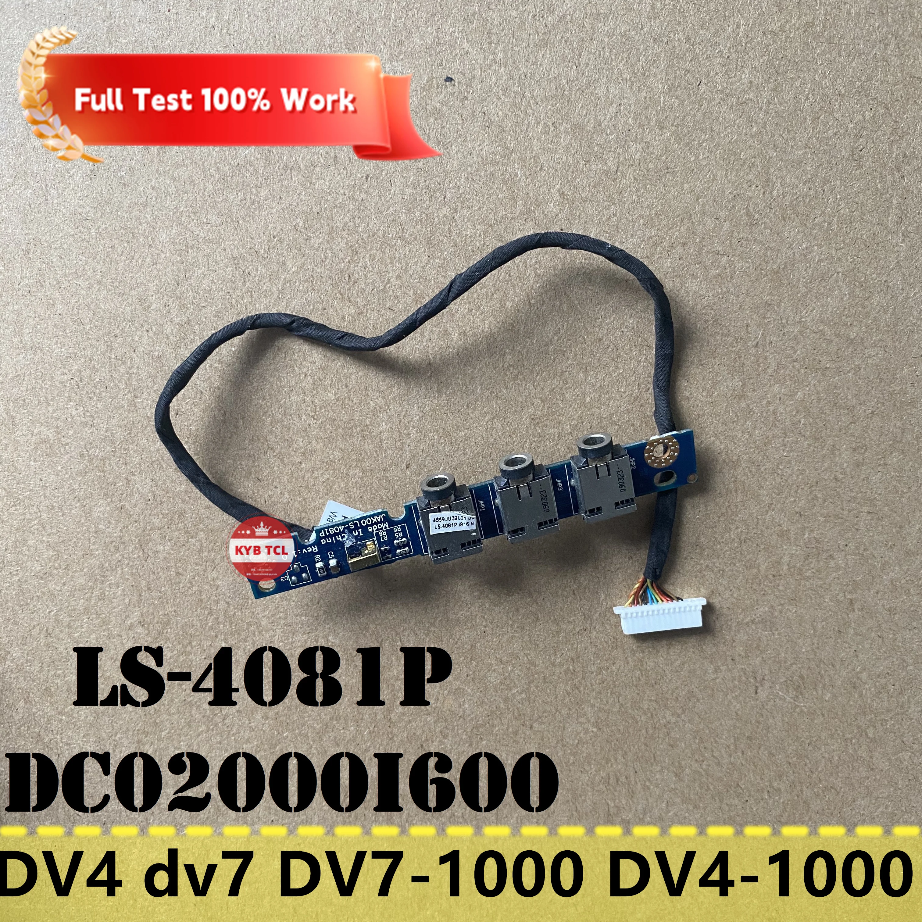 For HP Pavilion dv7-1000 1202ef DV7 DV4 DV4-1000 Laptop Audio Ports Circuit Board OR Dual USB Board Or Cable LS-4082P LS-4081P