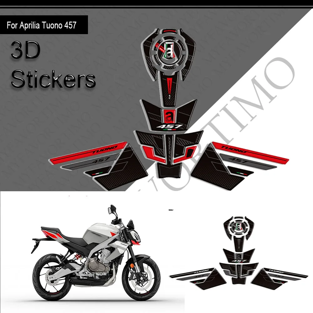 

For Aprilia Tuono 457 Tank Pad TankPad 3D Bike Cap Grips Gas Fuel Kit Knee Stickers Decals Protection Motorcycle 2025 2026